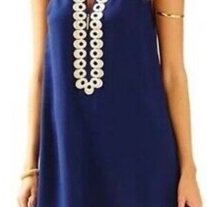 Lilly Pulitzer Navy Dress with Gold Accents